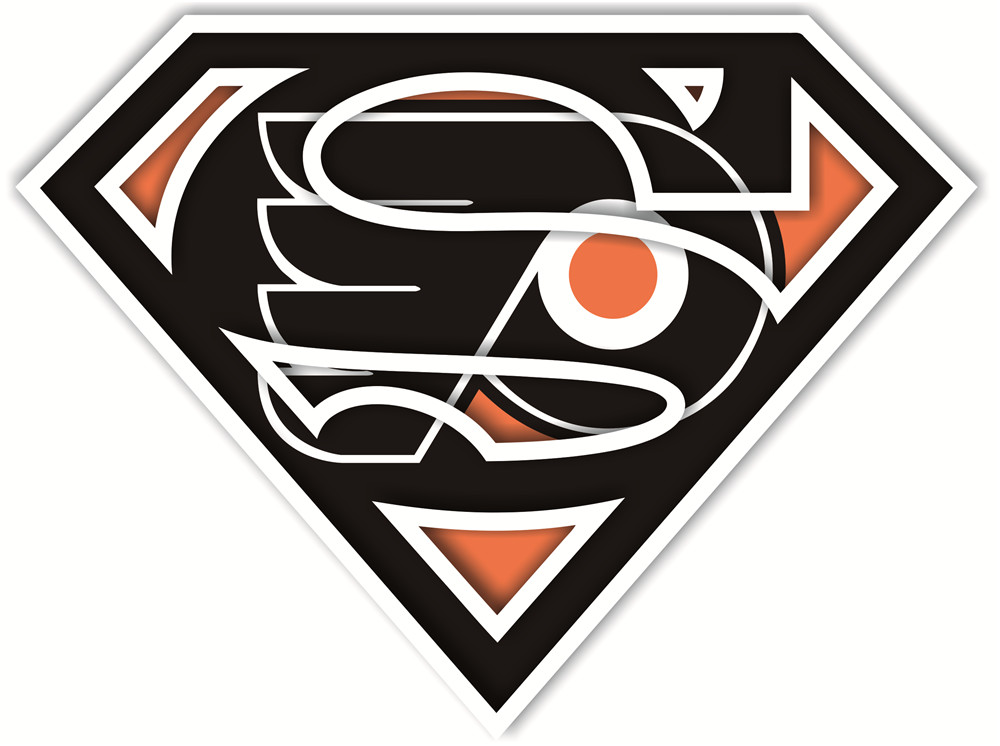 Philadelphia Flyers superman logos fabric transfer